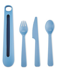 Eco Home Reusable Cutlery Set - Blue