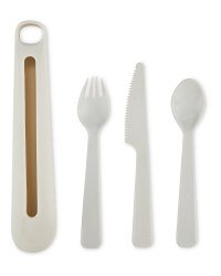 Eco Home Reusable Cutlery Set - Grey