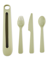 Eco Home Reusable Cutlery Set - Green