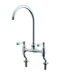 Edwardian Kitchen Bridge Tap - Chrome