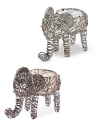 Elephant Rattan Animal Planter