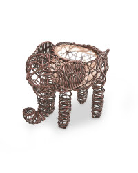 Elephant Rattan Effect Planter - Chestnut