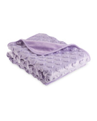 Embossed Hearts Baby Blanket - Purple