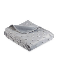 Embossed Stars Baby Blanket - Grey