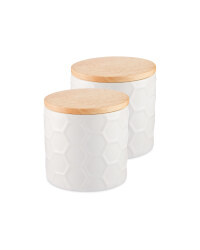 Embossed Storage Canister 2 Pack