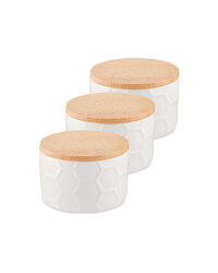 Embossed Storage Canister 3 Pack