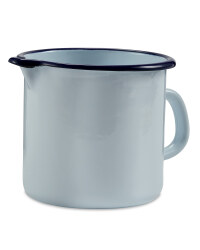 Enamel Jug - White/ Blue Jug