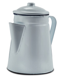 Enamel White/ Blue Tea Pot