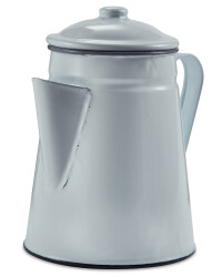 Enamel White/ Grey Tea Pot