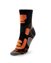 Ergonomic Cycling Socks - Black / Orange