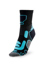 Ergonomic Cycling Socks - Black / Turquoise