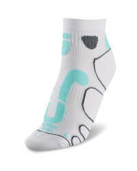 Ergonomic Running Socks - Anthracite Melange/Aqua