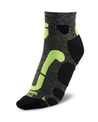 Ergonomic Running Socks - Anthracite Melange/Yellow
