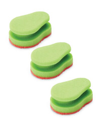 Ergonomic Scouring Sponge - Green/Red