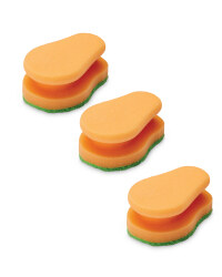 Ergonomic Scouring Sponge - Orange/Green