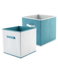 Kirkton House Storage Box 2-Pack - Green/White