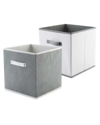 Kirkton House Storage Box 2-Pack - Grey/White