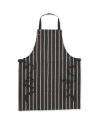 Farmer Striped Apron - Black