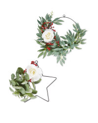 Faux Christmas Foliage Wreath 2 Pack