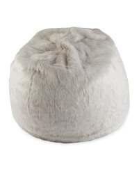 Faux Fur Bean Bag - Light Grey