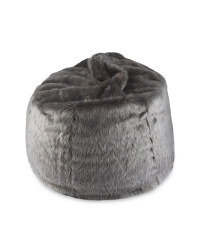 Faux Fur Bean Bag - Slate Grey