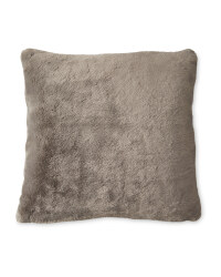 Kirkton House Faux Fur Cushion - Dark Grey