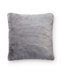 Kirkton House Faux Fur Cushion - Grey
