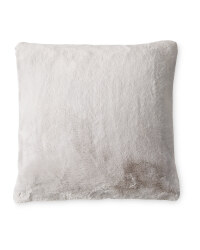 Kirkton House Faux Fur Cushion - Light Grey