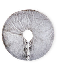Grey Faux Fur Tree Skirt