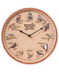 Feathered Friends Outdoor Wall Clock