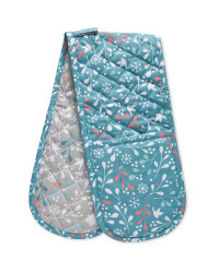 Festive Mistletoe Double Oven Glove