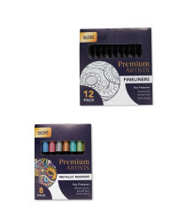 Fineline & Metallic Markers Set