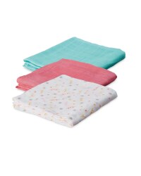 Grey Stars Muslin Cloths 3 Pack