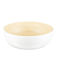 Flat Bamboo Bowls - White