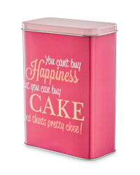 Vintage Text Upright Food Tin