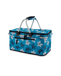 Floral Two-Handle Shopping Basket