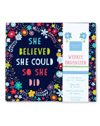 Floral Quote Weekly Organiser