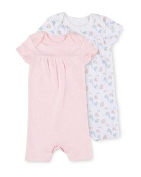 Lily & Dan Flowers Rompers 2 Pack