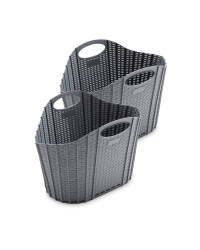 Charcoal Fold Flat Laundry Baskets