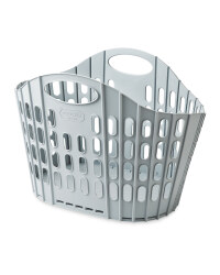 Fold Flat Laundry Basket - Grey