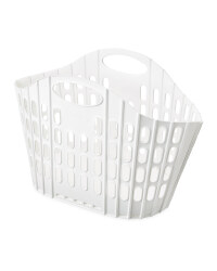 Fold Flat Laundry Basket - White