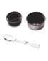 Food Flask With Foldable Spoon - Red