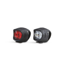 Front and Rear Silicone Bike Lights - Black