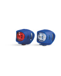 Front and Rear Silicone Bike Lights - Blue
