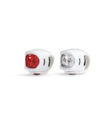 Front and Rear Silicone Bike Lights - White