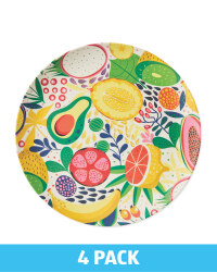 Fruit Bamboo Plates 4 Pack