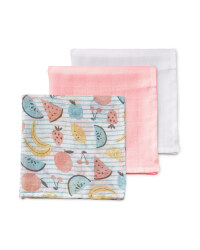 Fruits Muslin Cloths 3 Pack
