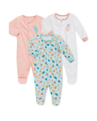 Fruits Sleepsuit 3 Pack