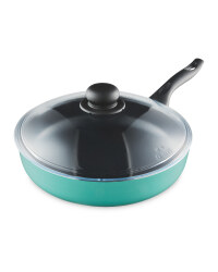 Crofton Frying Pan With Glass Lid - Turquoise