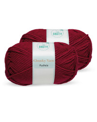 So Crafty Fuchsia Chunky Yarn 2 Pack